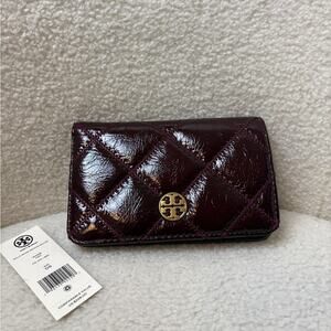 Tory Burch Burgundy Quilted Wallet NWT